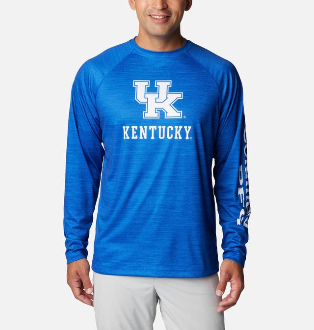 Columbia Men's Collegiate PFG Terminal Tackle  Heather Long Sleeve Shirt - Kentucky-