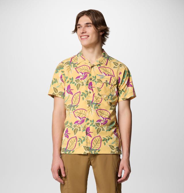 Columbia Men's Tech Trail  Utility Printed Woven Short Sleeve Shirt-