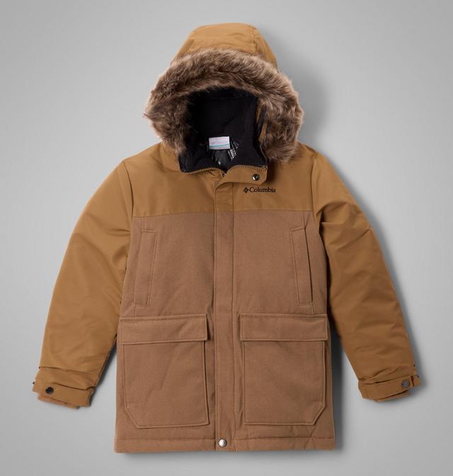 Columbia Boys' Boundary Bay Down Parka - XS - Beige  Delta
