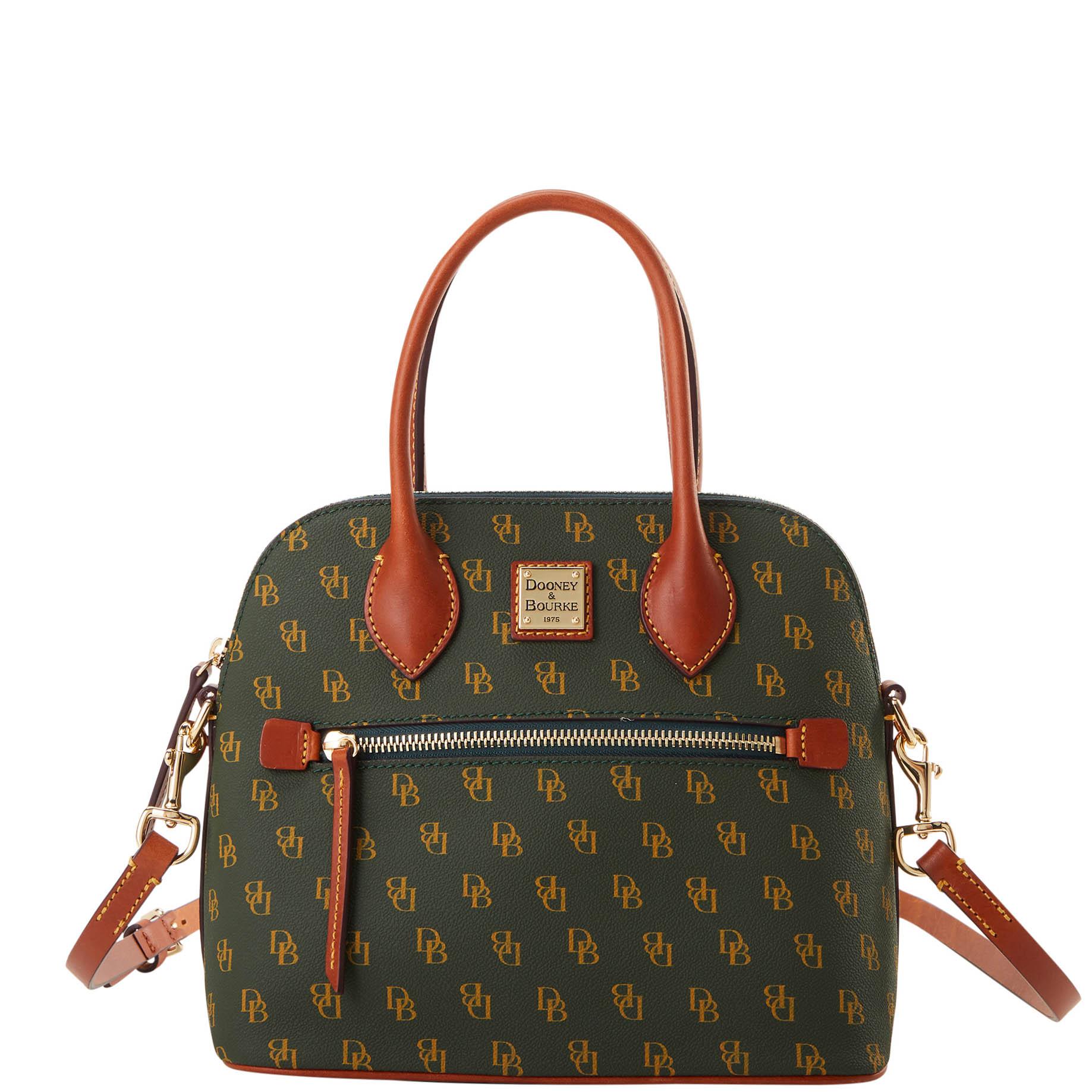 Dooney & Bourke Women's Gretta Domed Coated Cotton Satchel Bag in Ivy