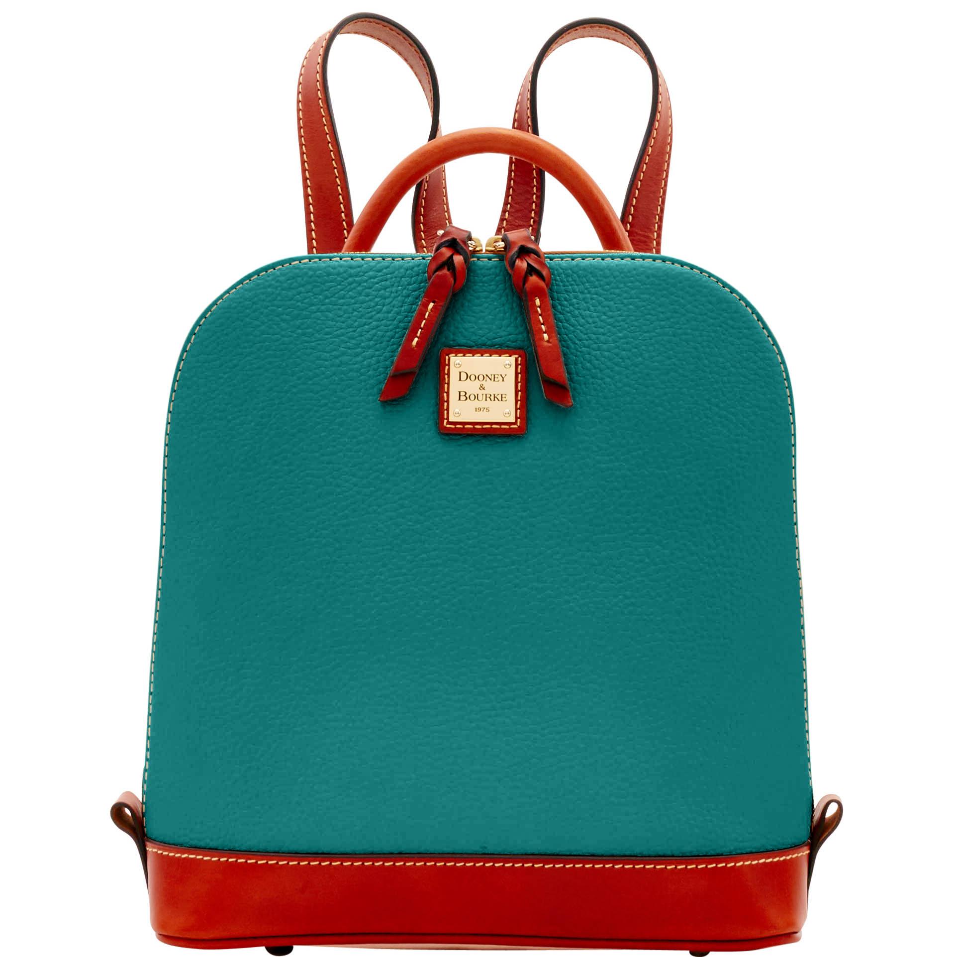 Dooney & Bourke Women's Pebble Grain Zip Pod Leather Backpack in Spearmint