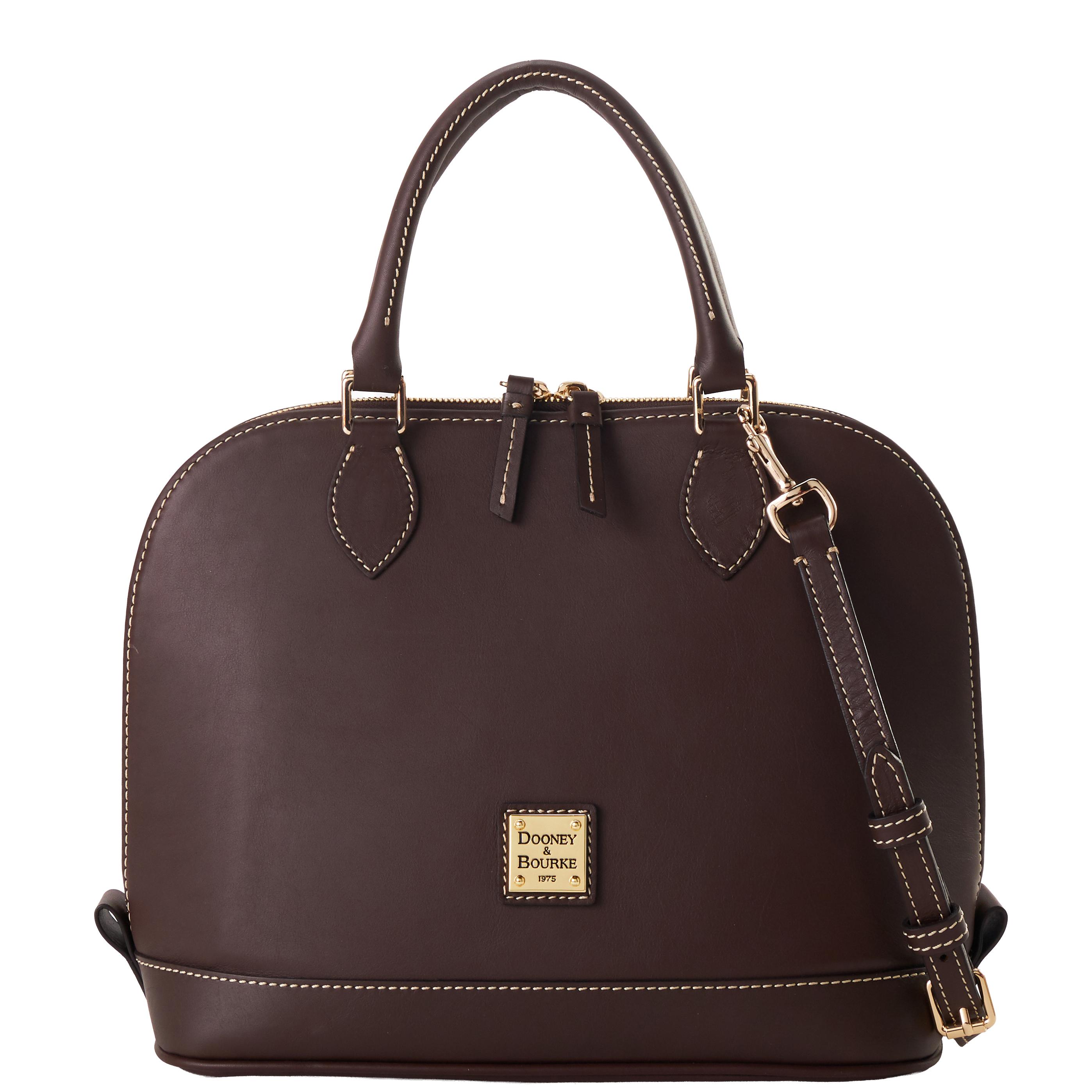Dooney & Bourke Women's Penrose Zip Zip Leather Satchel in Brown Tmoro