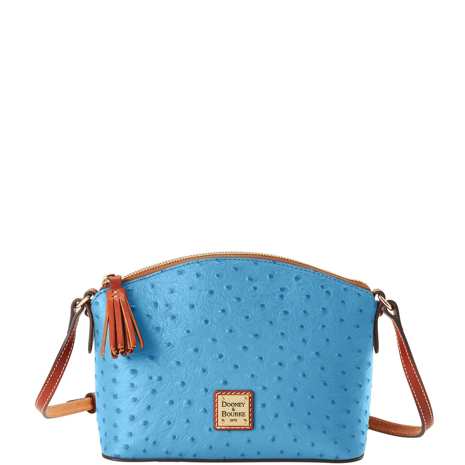 Dooney & Bourke Women's Ostrich Robin Leather Crossbody in Azure