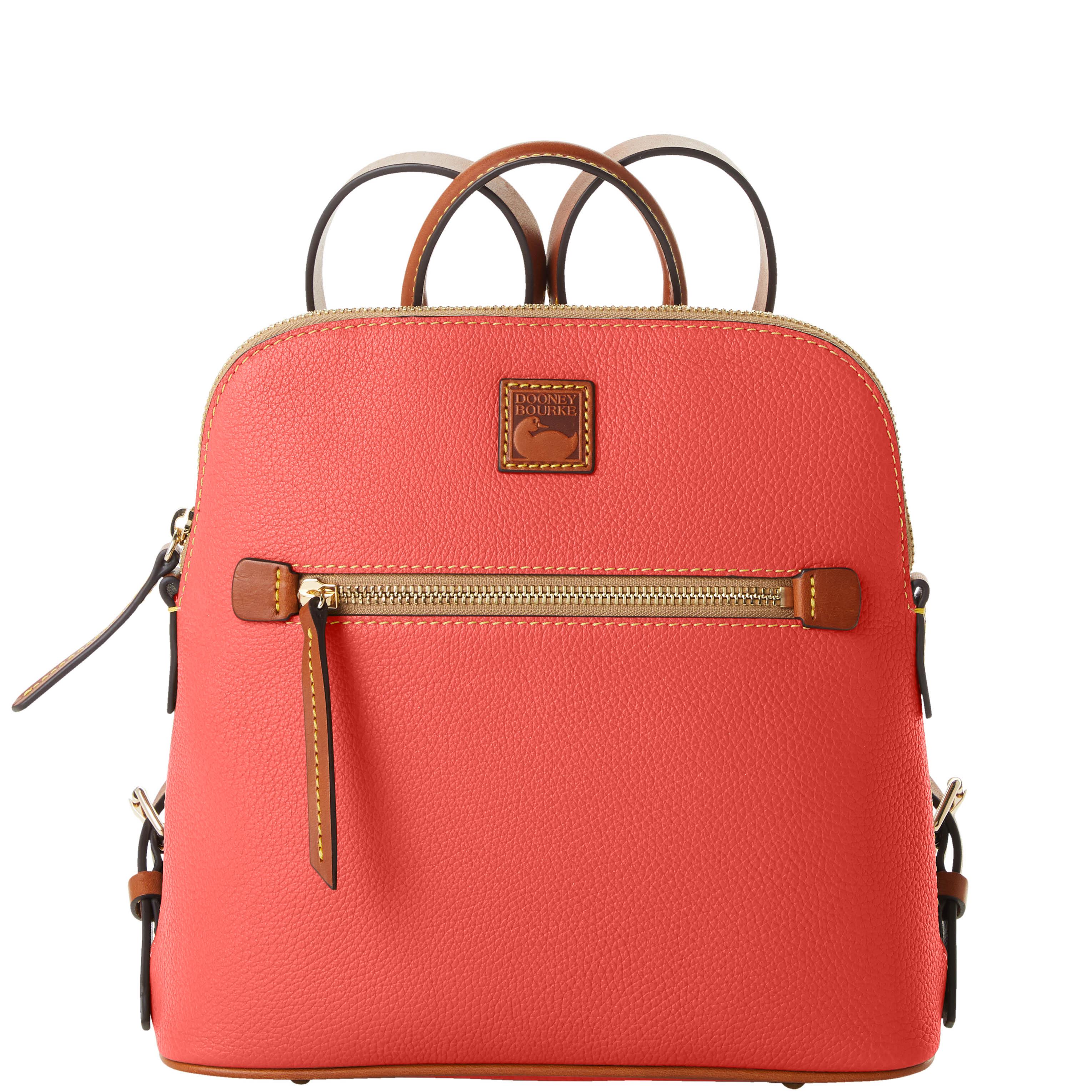 Dooney & Bourke Women's Pebble Grain Leather Backpack in Geranium