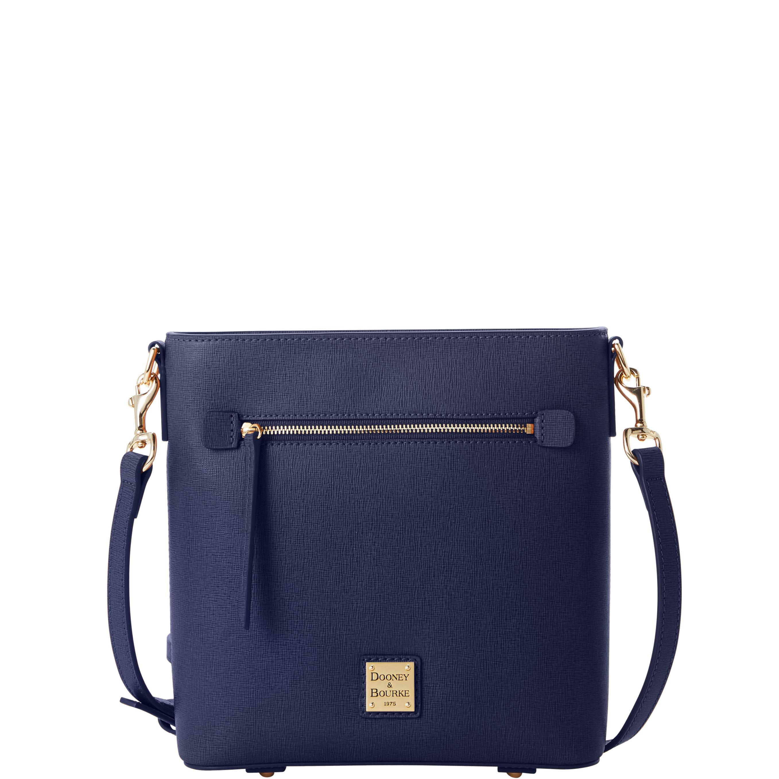 Dooney & Bourke Women's Saffiano Zip Crossbody Leather Shoulder Bag in Marine