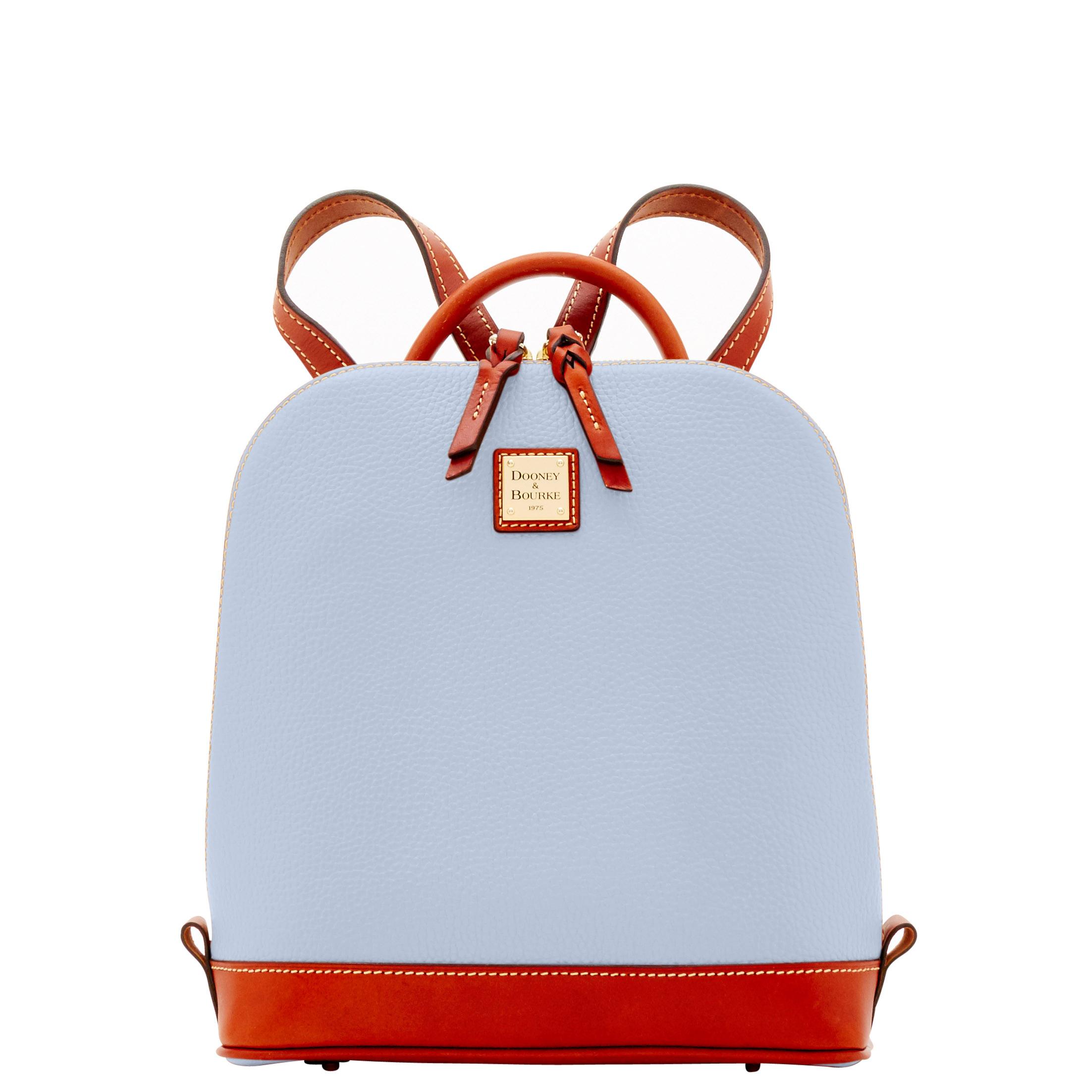Dooney & Bourke Women's Pebble Grain Zip Pod Leather Backpack in Glacier Blue