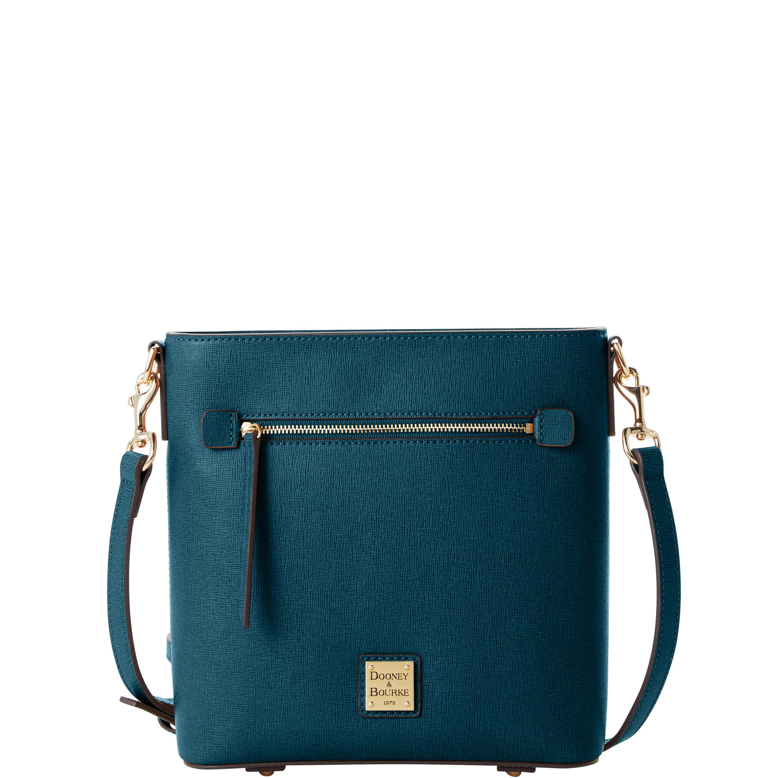 Dooney & Bourke Women's Saffiano Zip Crossbody Leather Shoulder Bag in Deep Teal
