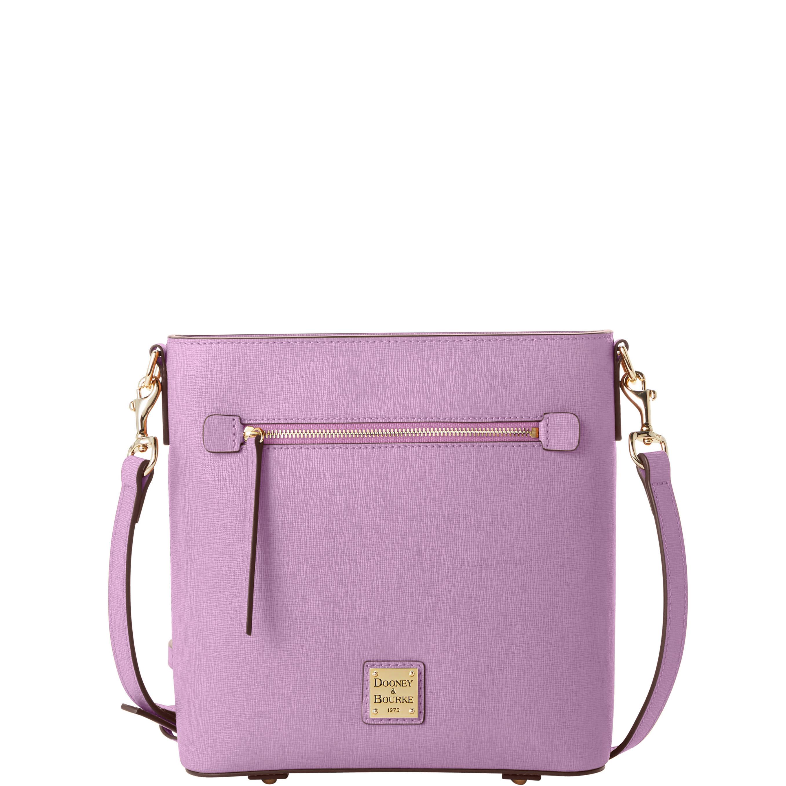 Dooney & Bourke Women's Saffiano Zip Crossbody Leather Shoulder Bag in Light Mauve