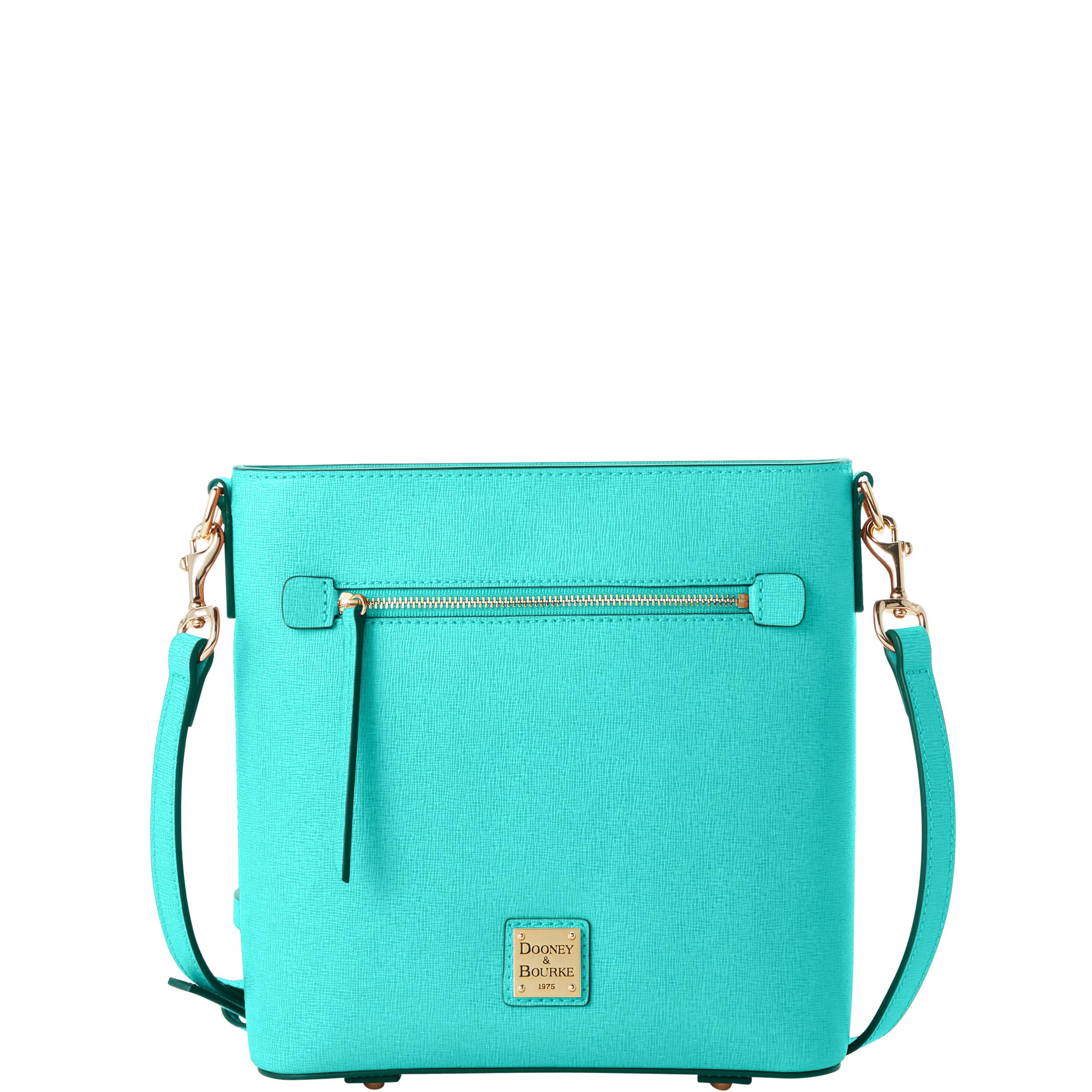 Dooney & Bourke Women's Saffiano Zip Crossbody Leather Shoulder Bag in Mint