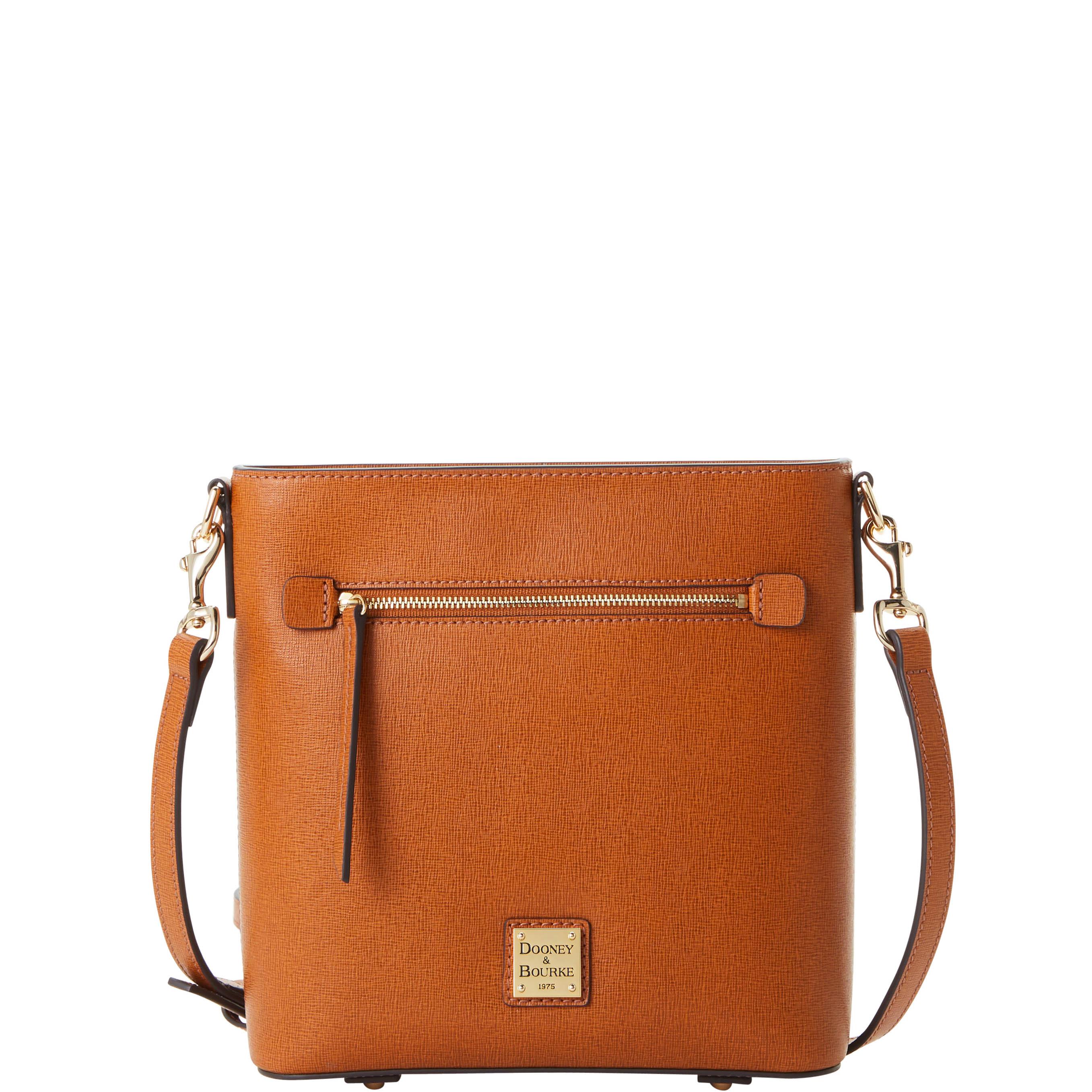 Dooney & Bourke Women's Saffiano Zip Crossbody Leather Shoulder Bag in Natural