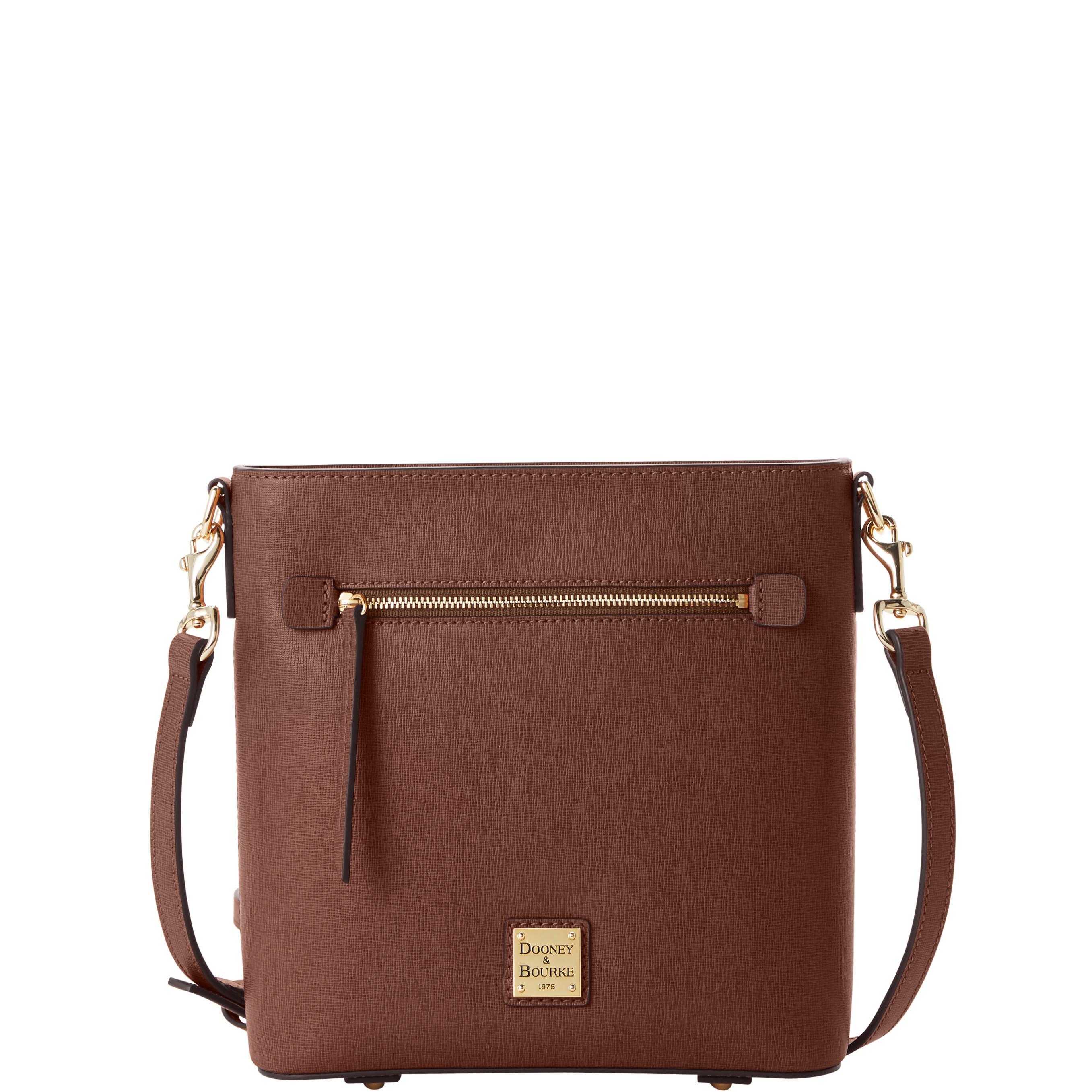 Dooney & Bourke Women's Saffiano Zip Crossbody Leather Shoulder Bag in Amber