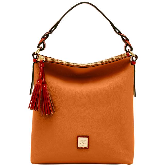 Dooney & Bourke Women's Pebble Grain Small Sloan Leather Shoulder Bag in Caramel
