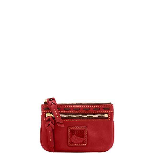 Dooney & Bourke Women's Florentine Small Coin Case in Red, Leather