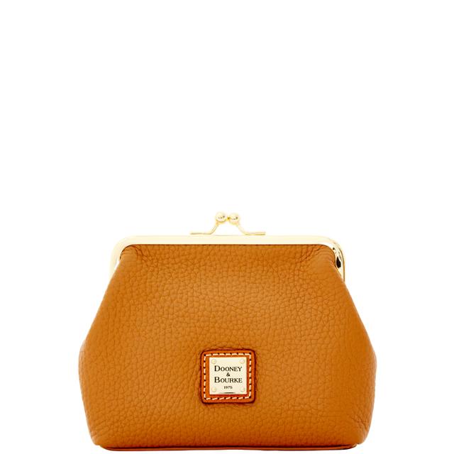 Dooney & Bourke Women's Pebble Grain Large Framed Purse in Caramel, Leather