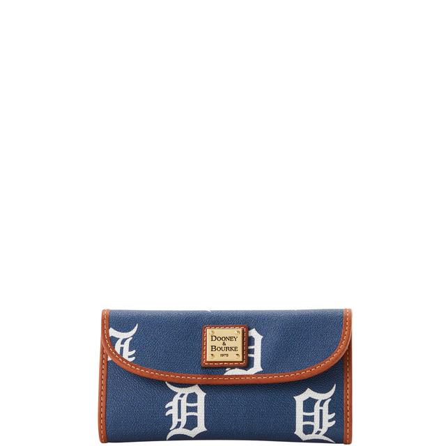 Dooney & Bourke Women's MLB Tigers Continental Coated Cotton Clutch Bag in Navy