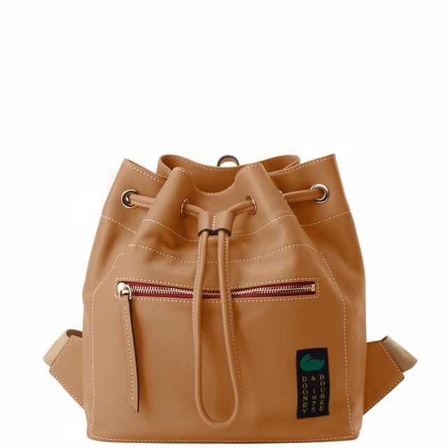 Dooney & Bourke Women's Penrose Drawstring Leather Backpack in Natural
