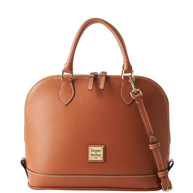 Dooney & Bourke Women's Penrose Zip Zip Leather Satchel Bag in Tan