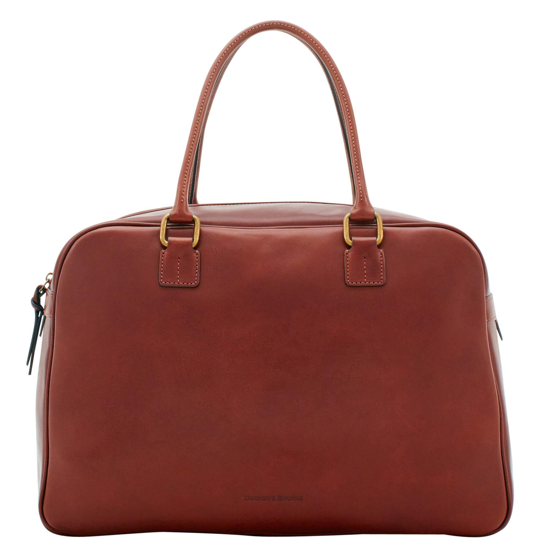 Dooney & Bourke Florentine Bowler Duffle Bag in Chestnut, Leather