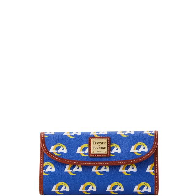 Dooney & Bourke Women's NFL Rams Continental Coated Cotton Clutch Bag in Blue