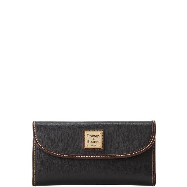 Dooney & Bourke Women's Saffiano Continental Leather Clutch in Black