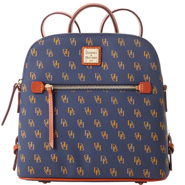 Dooney & Bourke Women's Gretta Coated Cotton Backpack in Navy
