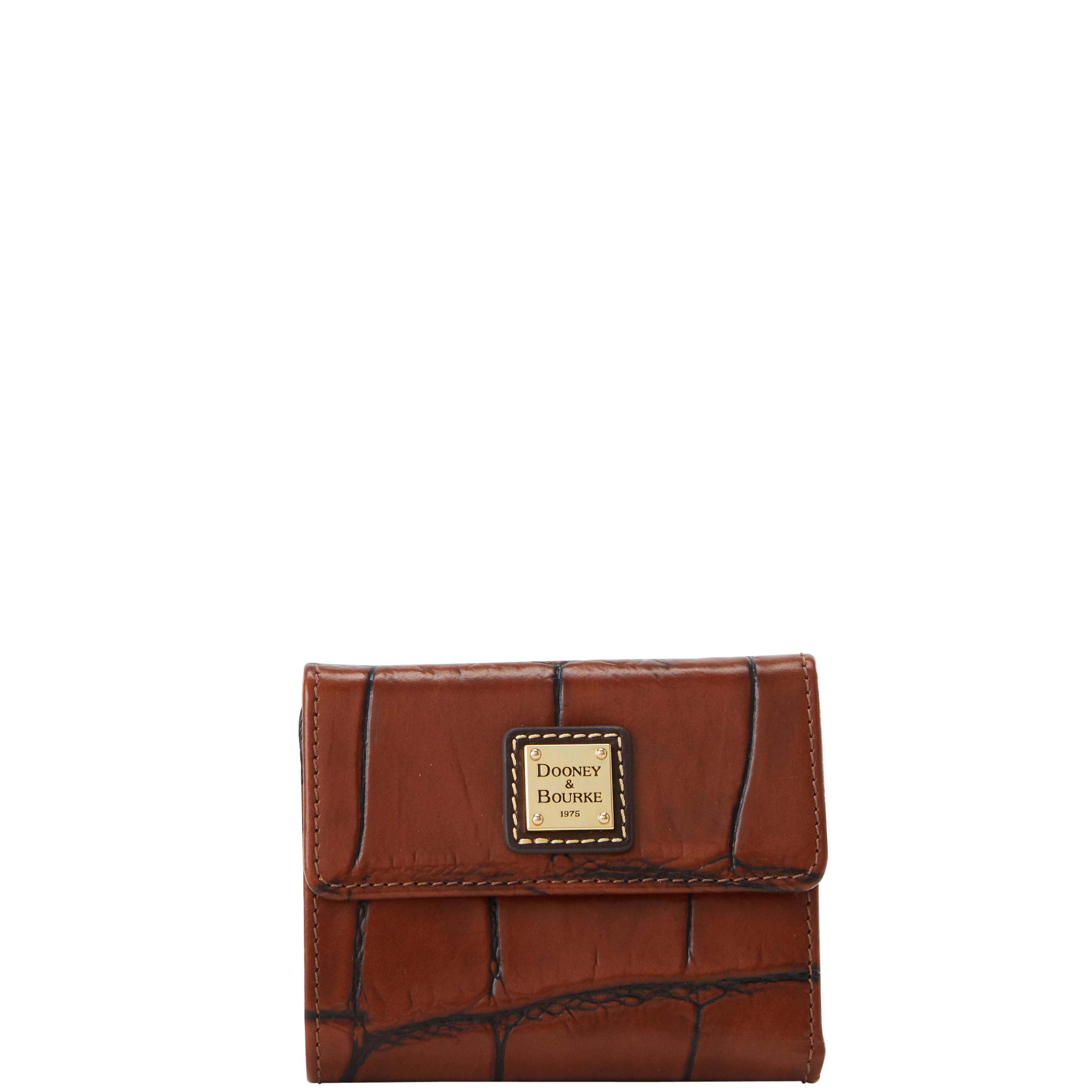 Dooney & Bourke Women's Denison Small Flap Leather Wallet in Cognac