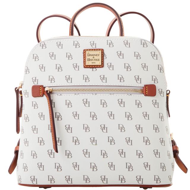 Dooney & Bourke Women's Gretta Coated Cotton Backpack in Bone