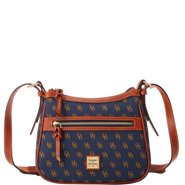 Dooney & Bourke Gretta Small Presley Coated Cotton Crossbody Bag in Navy
