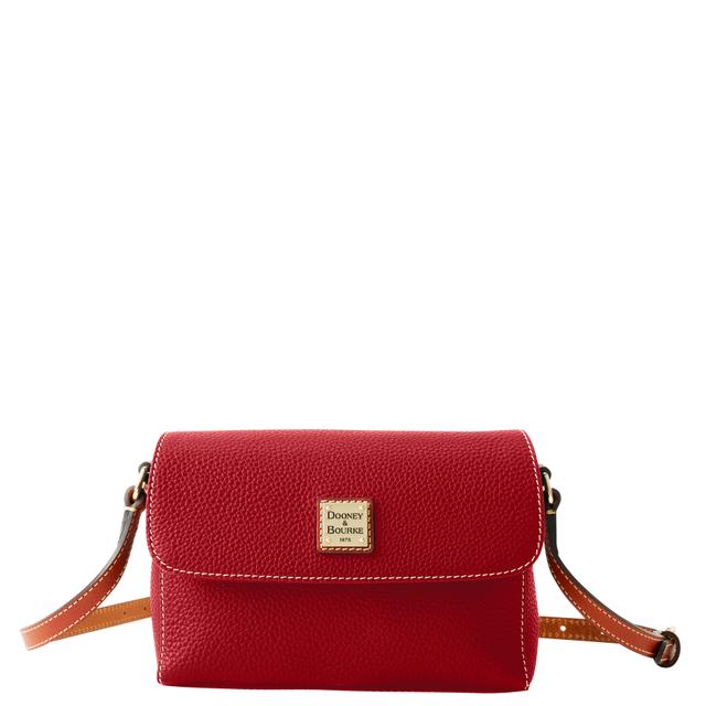 Red Rena Pebble Grain Leather Crossbody Bag by Dooney & Bourke
