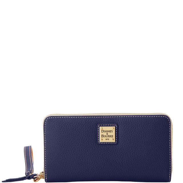 Dooney & Bourke Women's Lucca Leather Large Zip Around Wristlet in Marine
