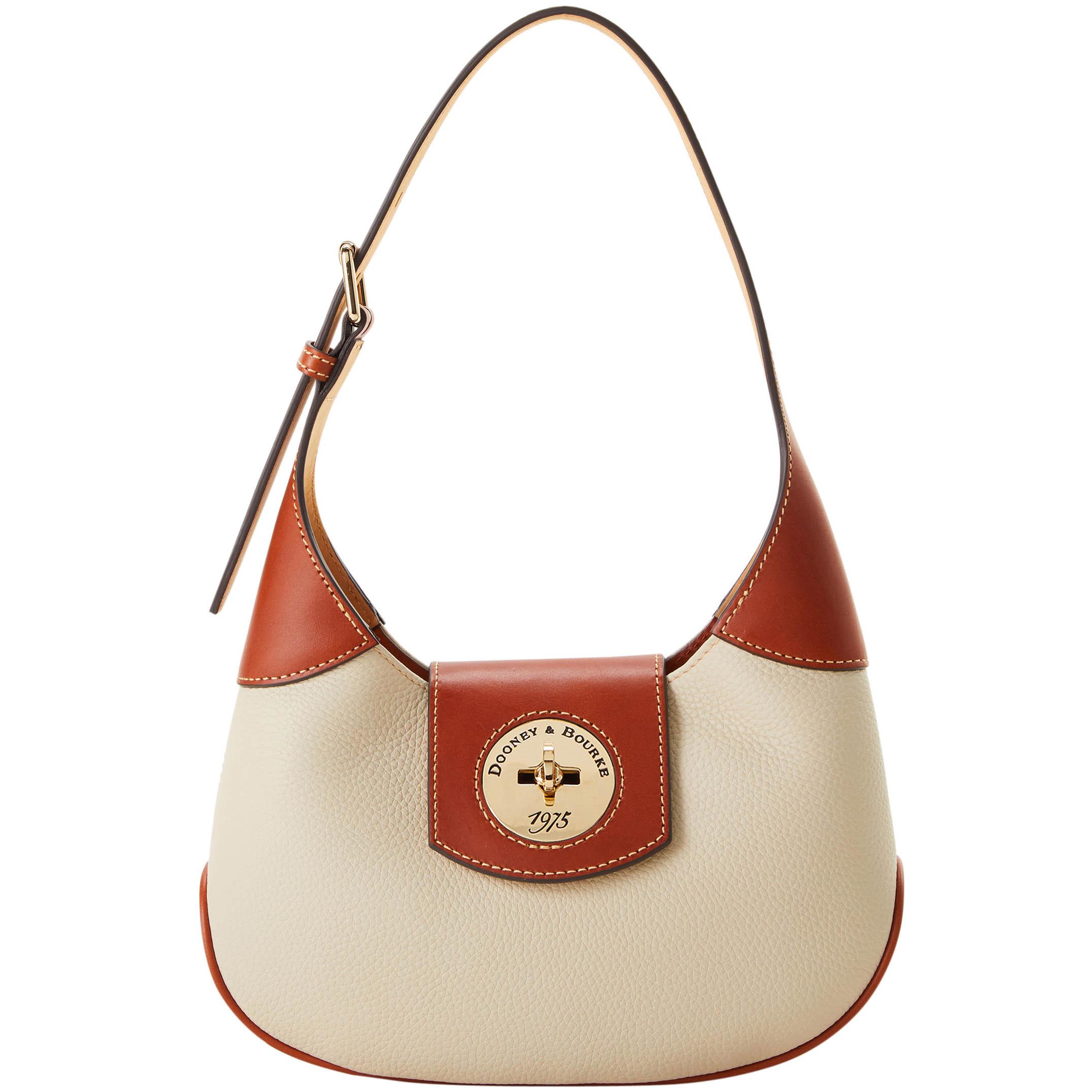 Dooney & Bourke Women's Pebble Turnlock Leather Hobo 26 Bag in Bone