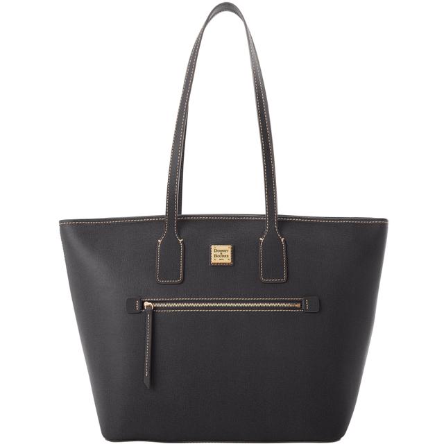 Dooney & Bourke Women's Saffiano Leather Tote Shopping Bag in Black
