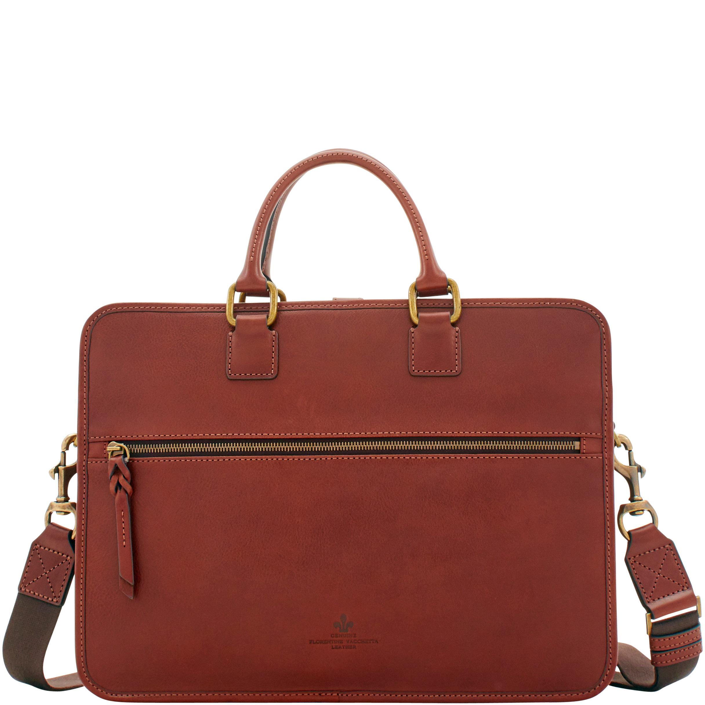 Dooney & Bourke Florentine Brooklyn Briefcase in Chestnut, Leather