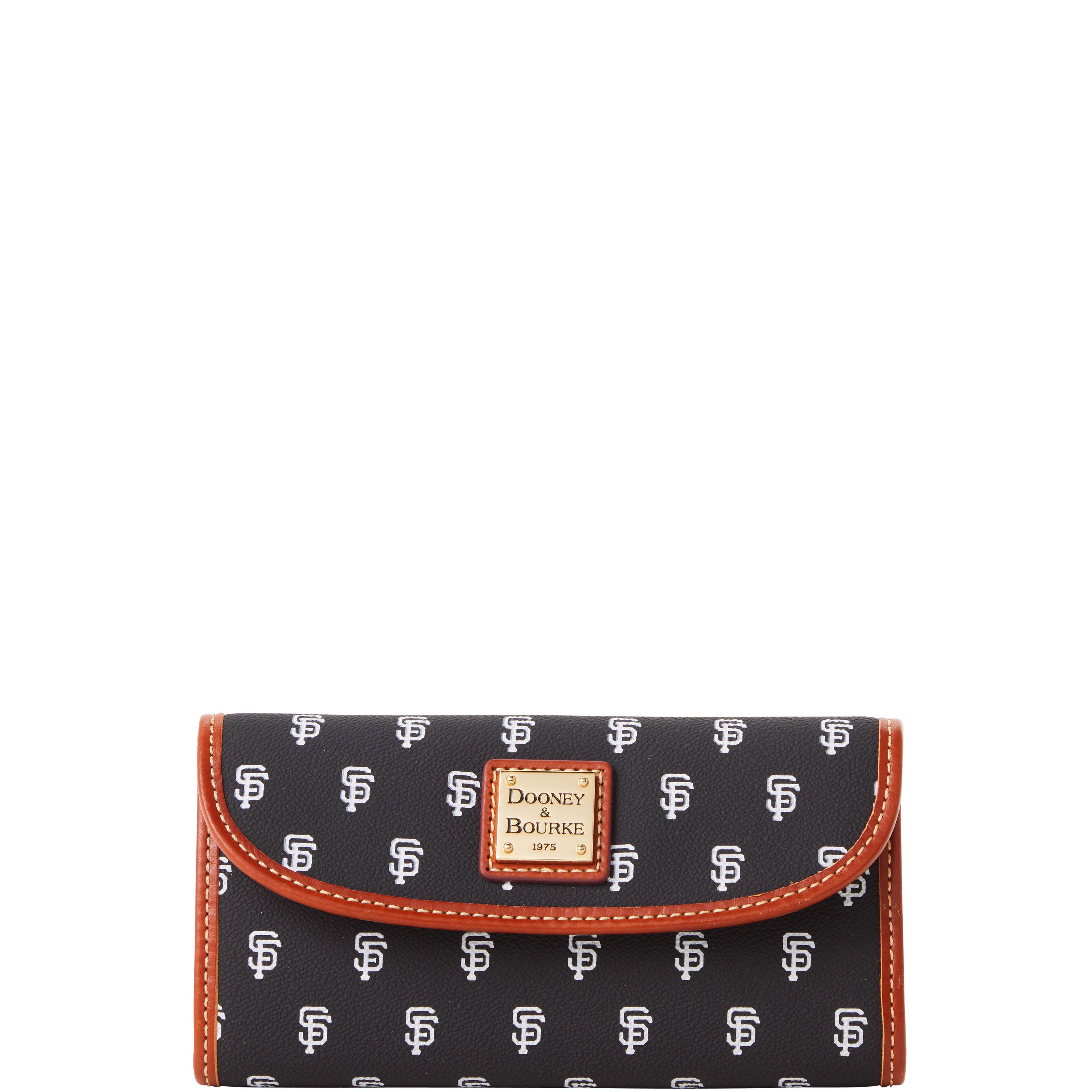 Dooney & Bourke Women's MLB Giants Continental Coated Cotton Clutch Bag in Black