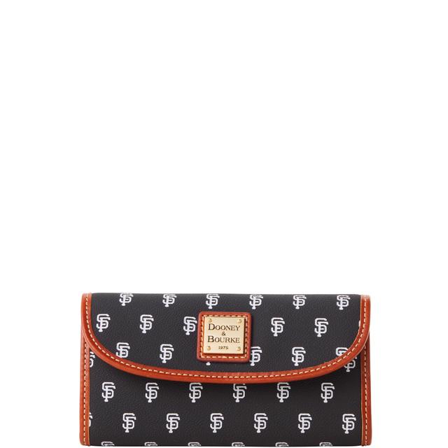 Dooney & Bourke Women's MLB Giants Continental Coated Cotton Clutch Bag in Black