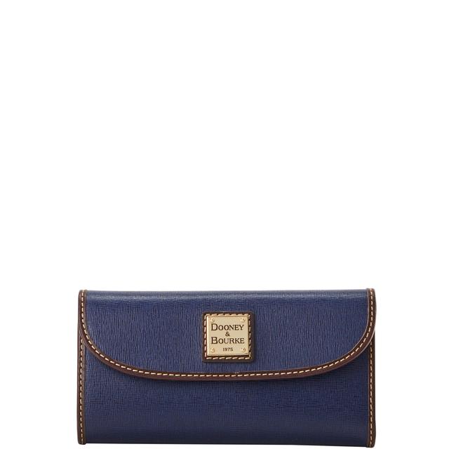 Dooney & Bourke Women's Saffiano Continental Leather Clutch in Marine