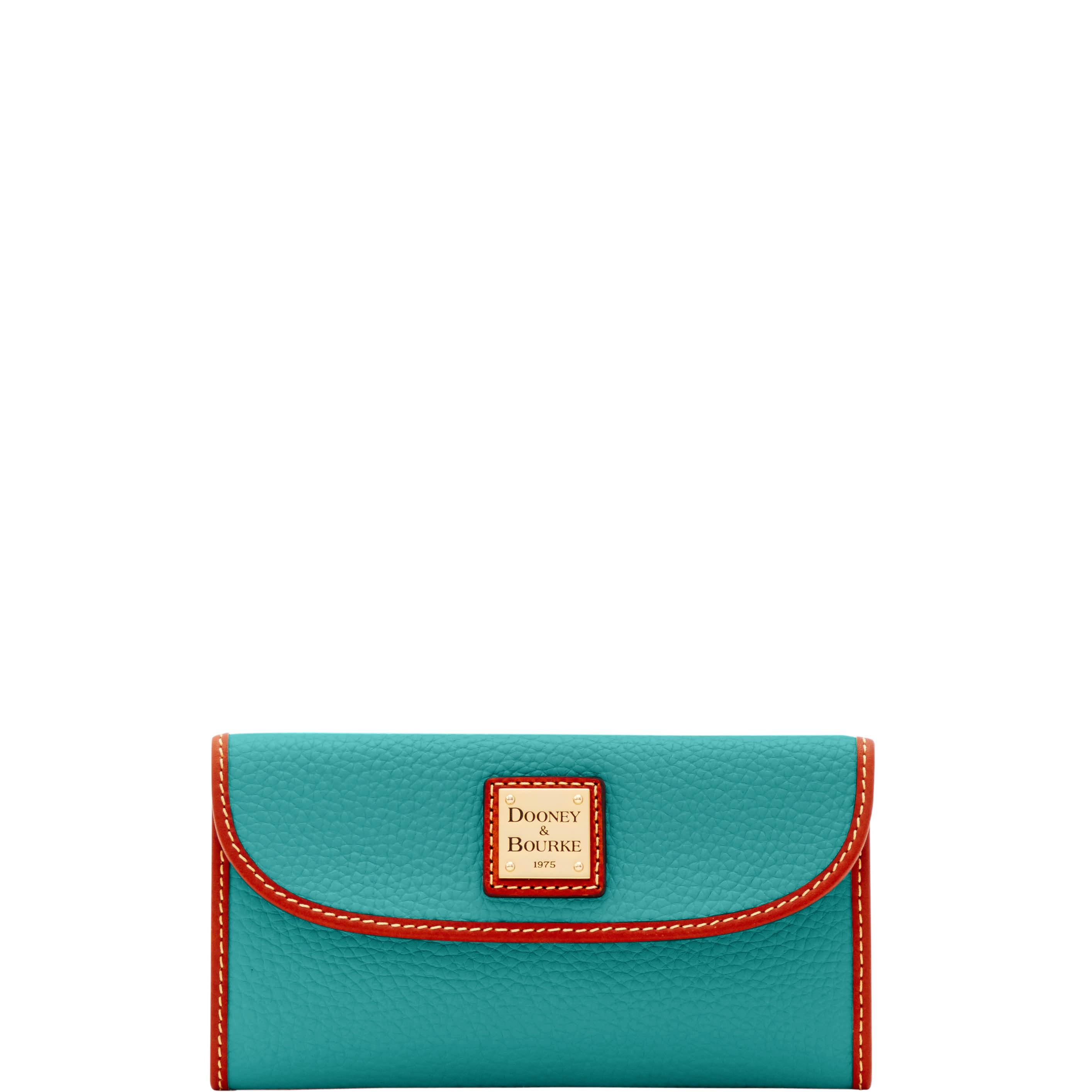 Dooney & Bourke Women's Pebble Grain Continental Leather Clutch Bag in Spearmint