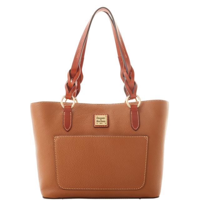 Dooney & Bourke Women's Pebble Grain Small Gretchen Leather Tote Shopping Bag in Caramel