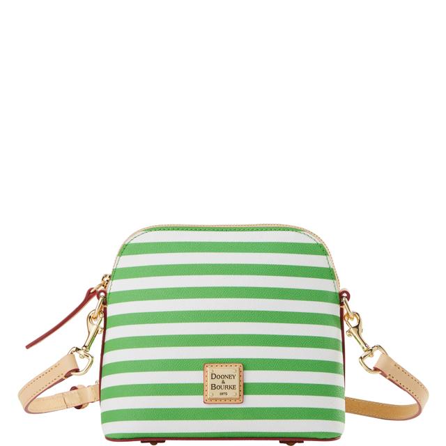 Dooney & Bourke Women's Skipper Domed Crossbody Coated Cotton Shoulder Bag in Kelly Green