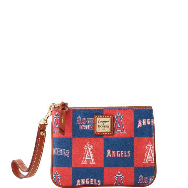 Dooney & Bourke Women's MLB Angels Stadium Coated Cotton Wristlet in Red