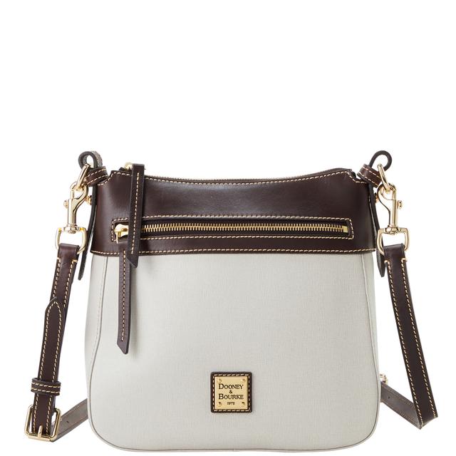 Ecru Saffiano Leather Crossbody Bag - Creamy Neutral