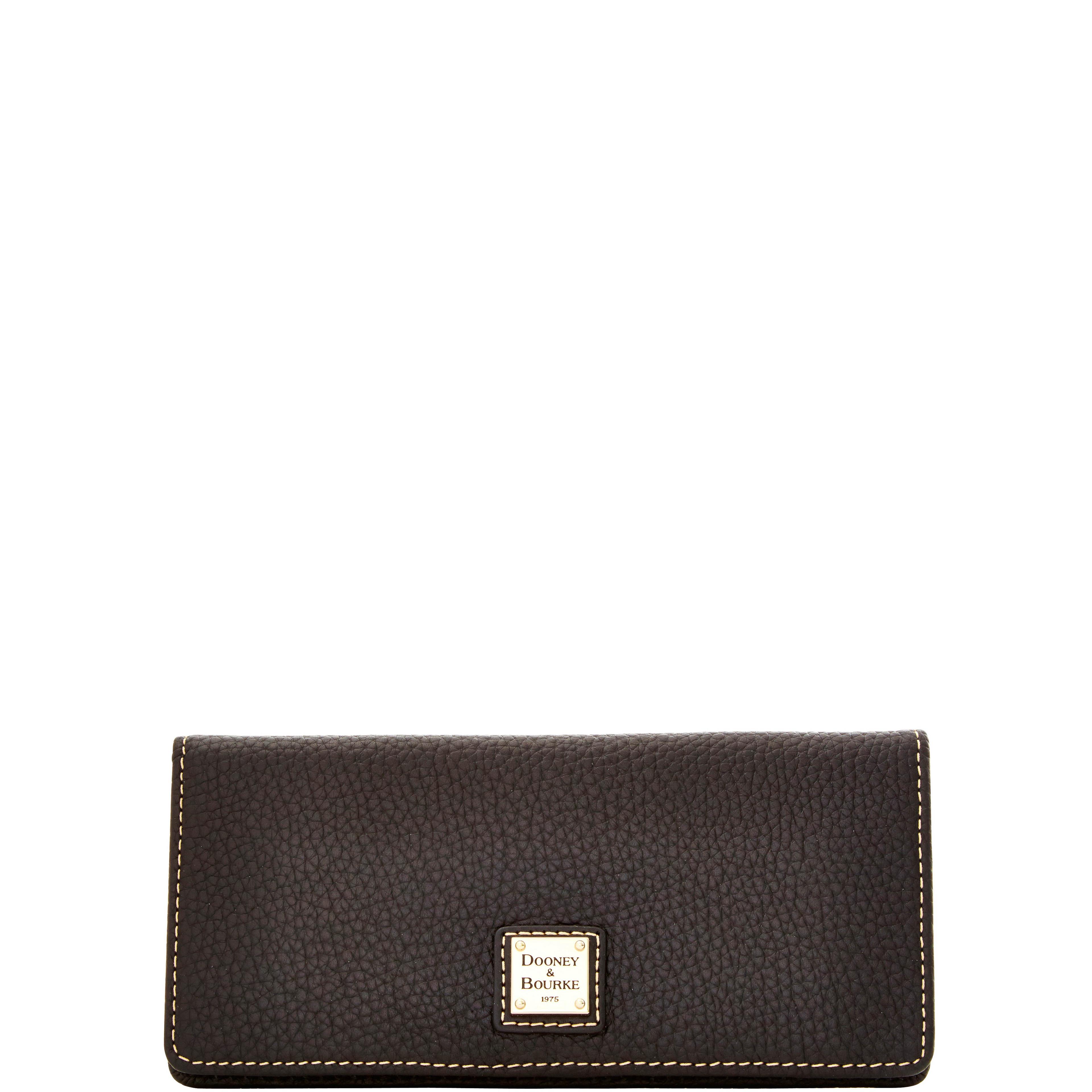 Dooney & Bourke Women's Pebble Grain Slim Leather Wallet in Black Black