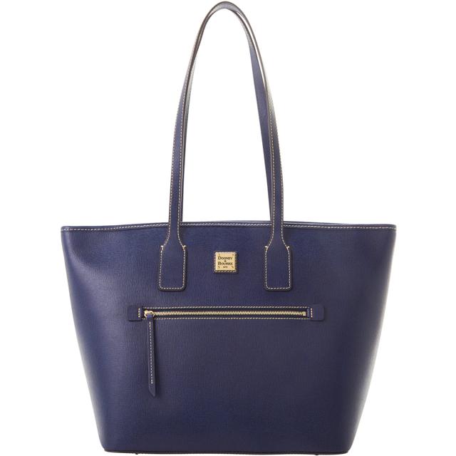 Dooney & Bourke Women's Saffiano Leather Tote Shopping Bag in Marine