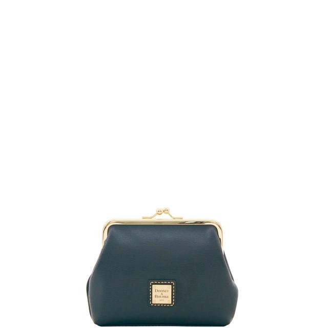 Dooney & Bourke Women's Saffiano Large Framed Purse in Black, Leather