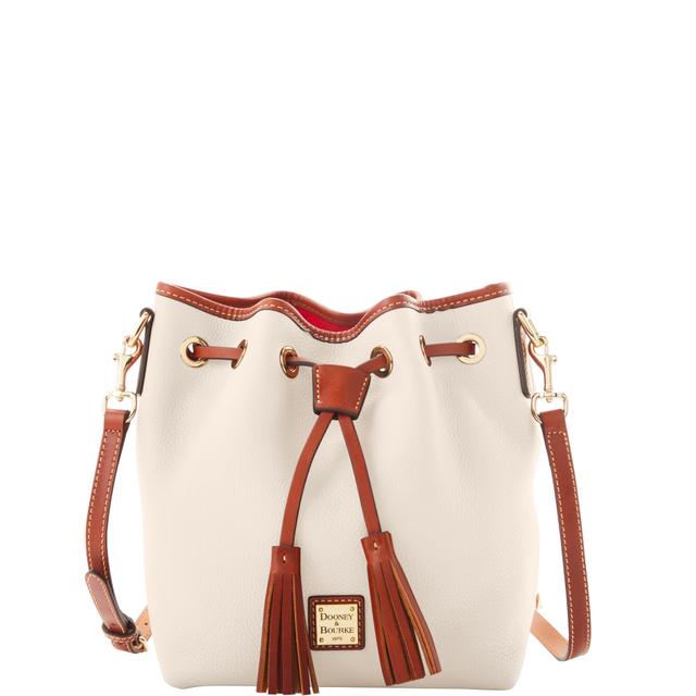 Dooney & Bourke Pebble Grain Aimee Crossbody Leather Shoulder Bag in Bone