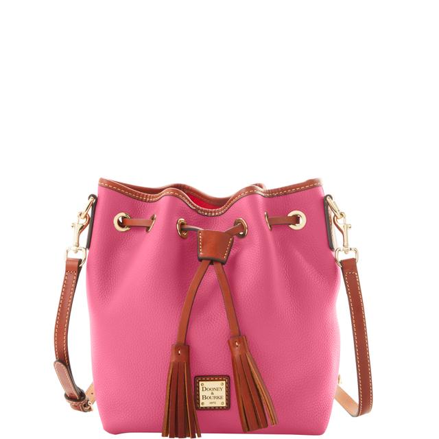 Dooney & Bourke Pebble Grain Aimee Crossbody Leather Shoulder Bag in Hot Pink
