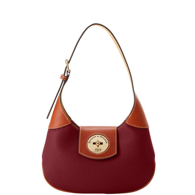 Dooney & Bourke Women's Pebble Turnlock Leather Hobo 26 Bag in Bordeaux