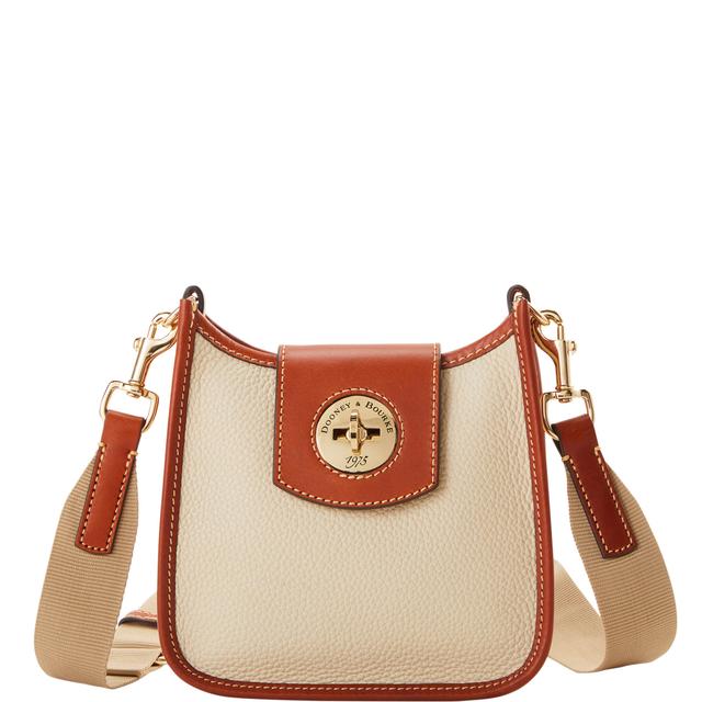 Dooney & Bourke Women's Pebble Turnlock Leather Messenger 20 Bag in White
