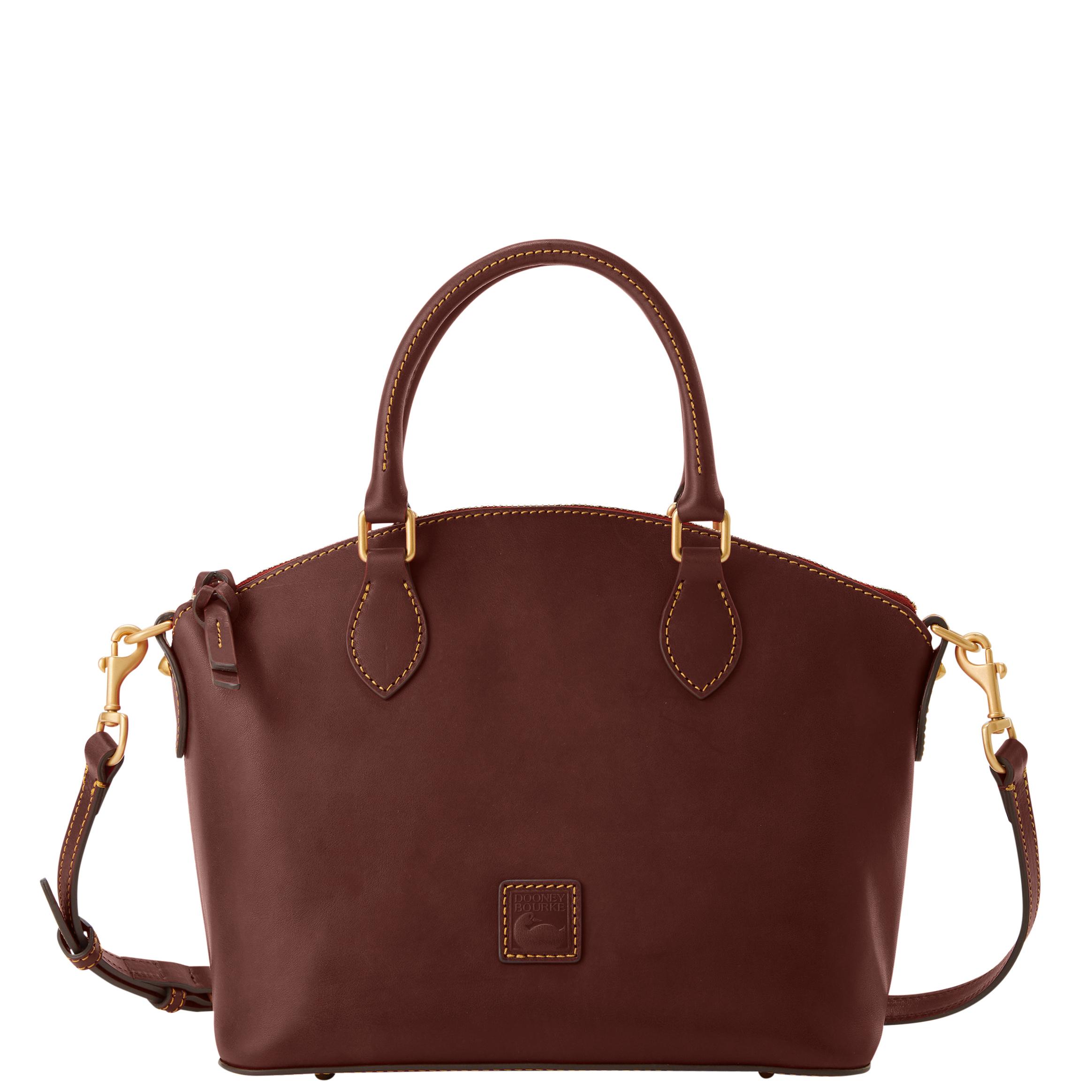 Dooney & Bourke Women's Florentine Geena Leather Satchel Bag in Chestnut