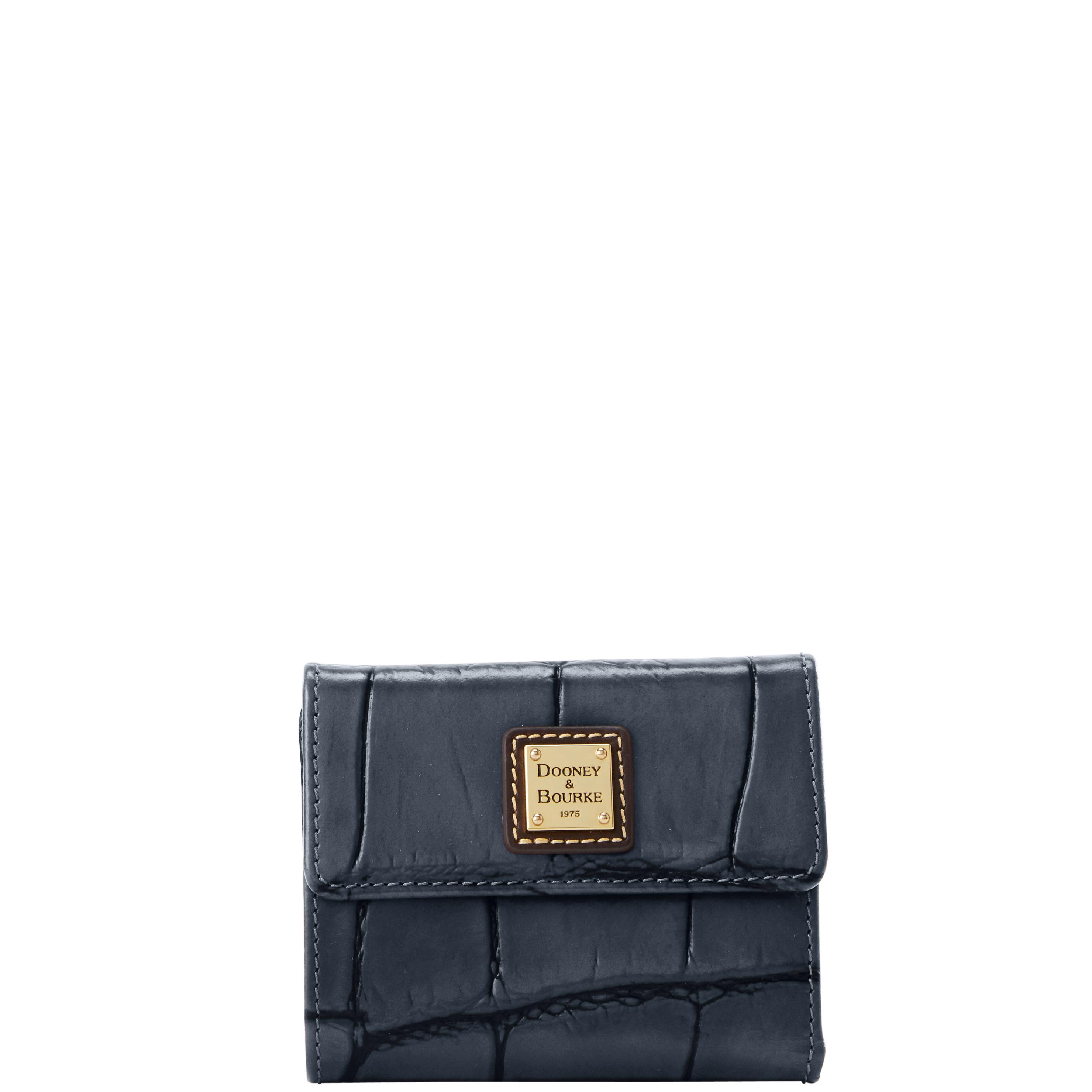 Dooney & Bourke Women's Denison Small Flap Leather Wallet in Steel Blue